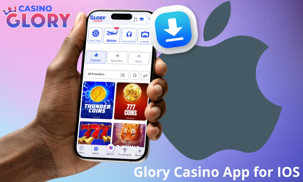 Accessing the Glory Casino web app on iOS devices
